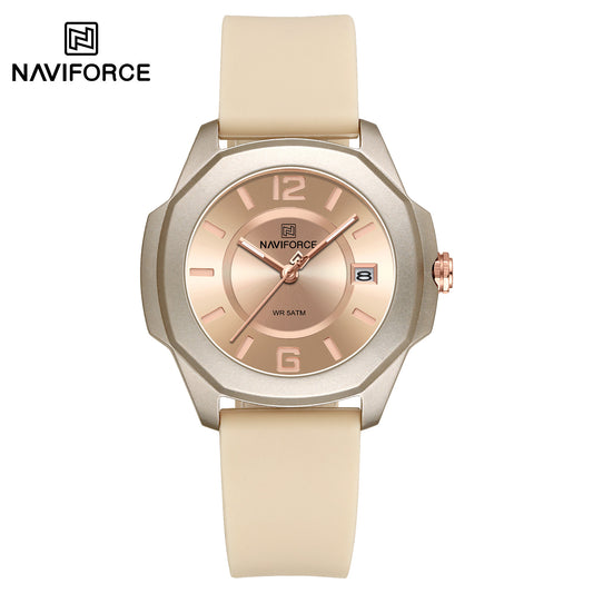 Naviforce 7107 Naddy Women Watch - Nude Yellow