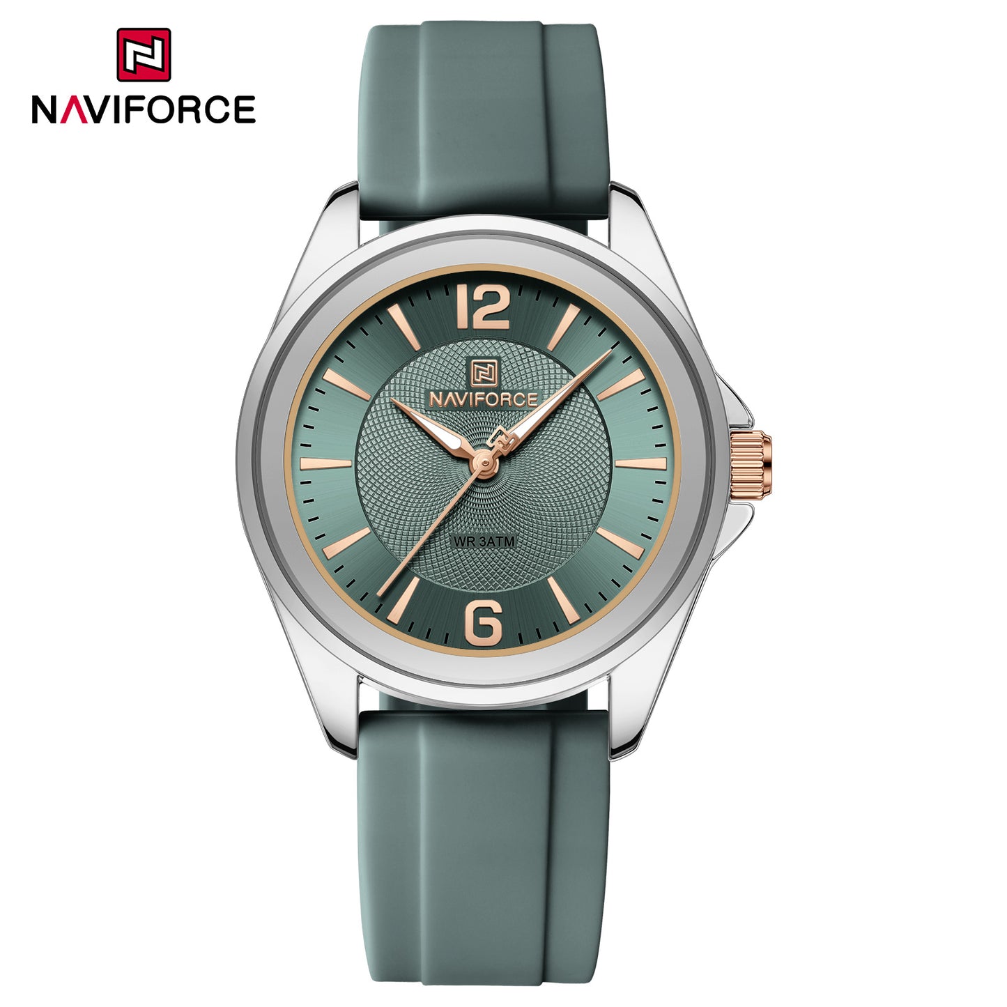 Naviforce 5068 Spark Women Watch - Green Silver