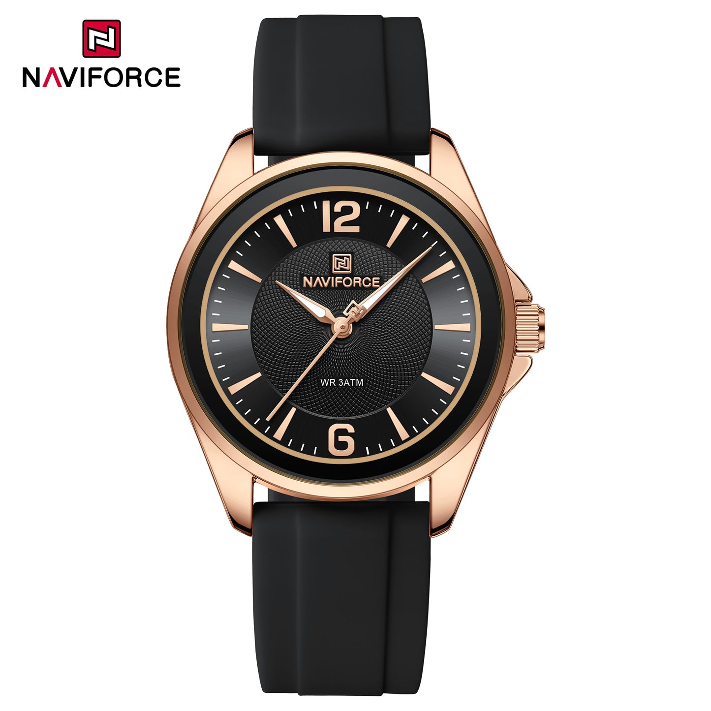 Naviforce 5068 Spark Women Watch - Black RoseGold