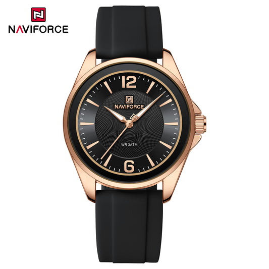Naviforce 5068 Spark Women Watch - Black RoseGold