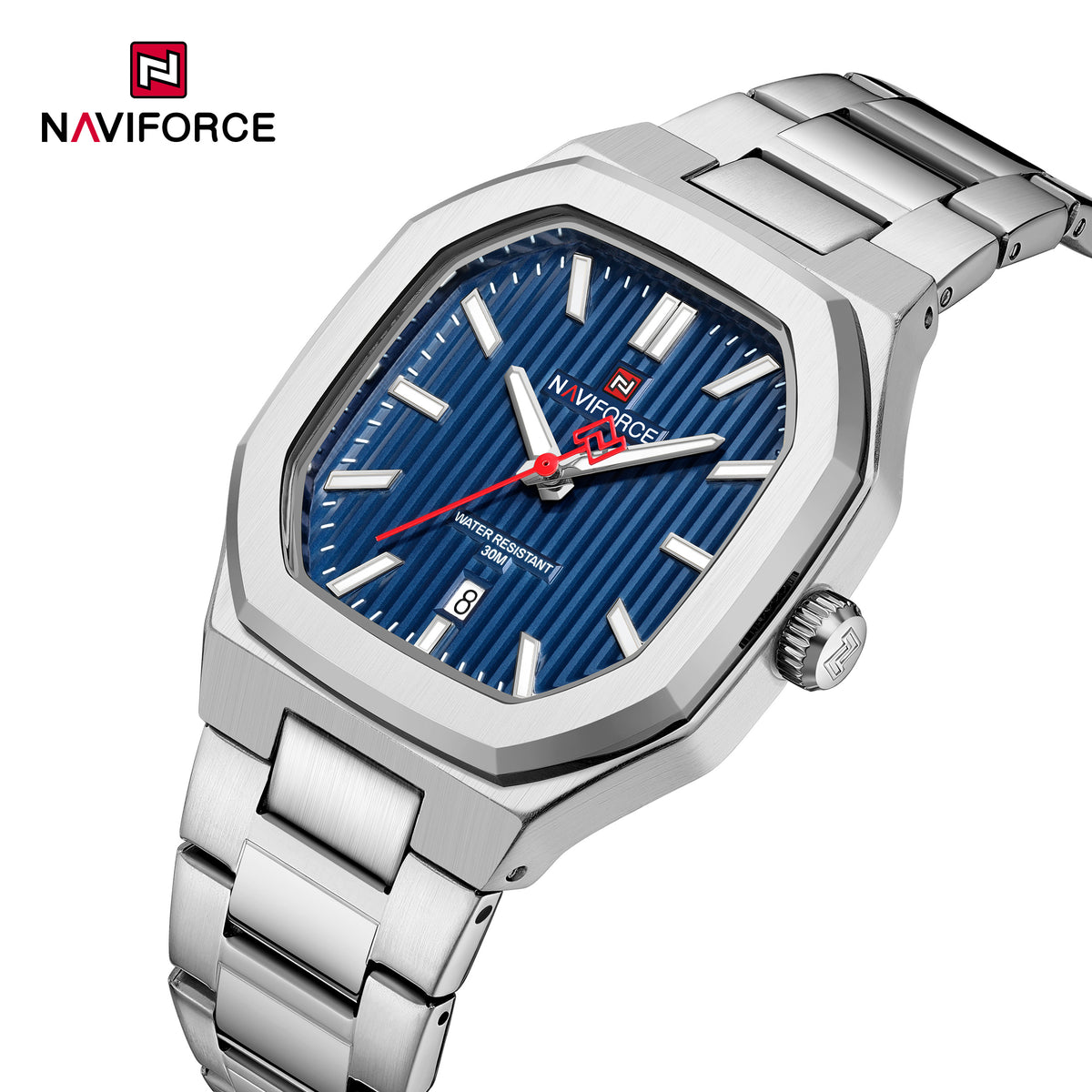 Naviforce 9271 Prestige Men Watch - Silver Blue