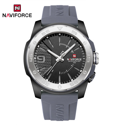 Naviforce 7112 Brigadier Silicon Men Watch - Grey
