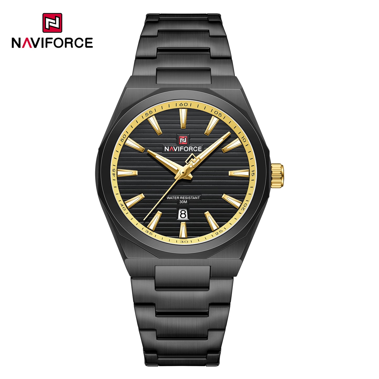 Naviforce 9274 Executive Men Watch - Black-Gold