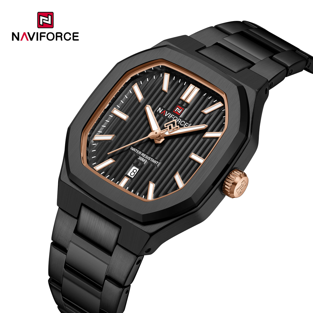 Naviforce 9271 Prestige Men Watch - RoseGold Black