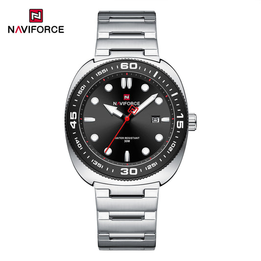 Naviforce 9250 Zala Men Watch - Silver Black