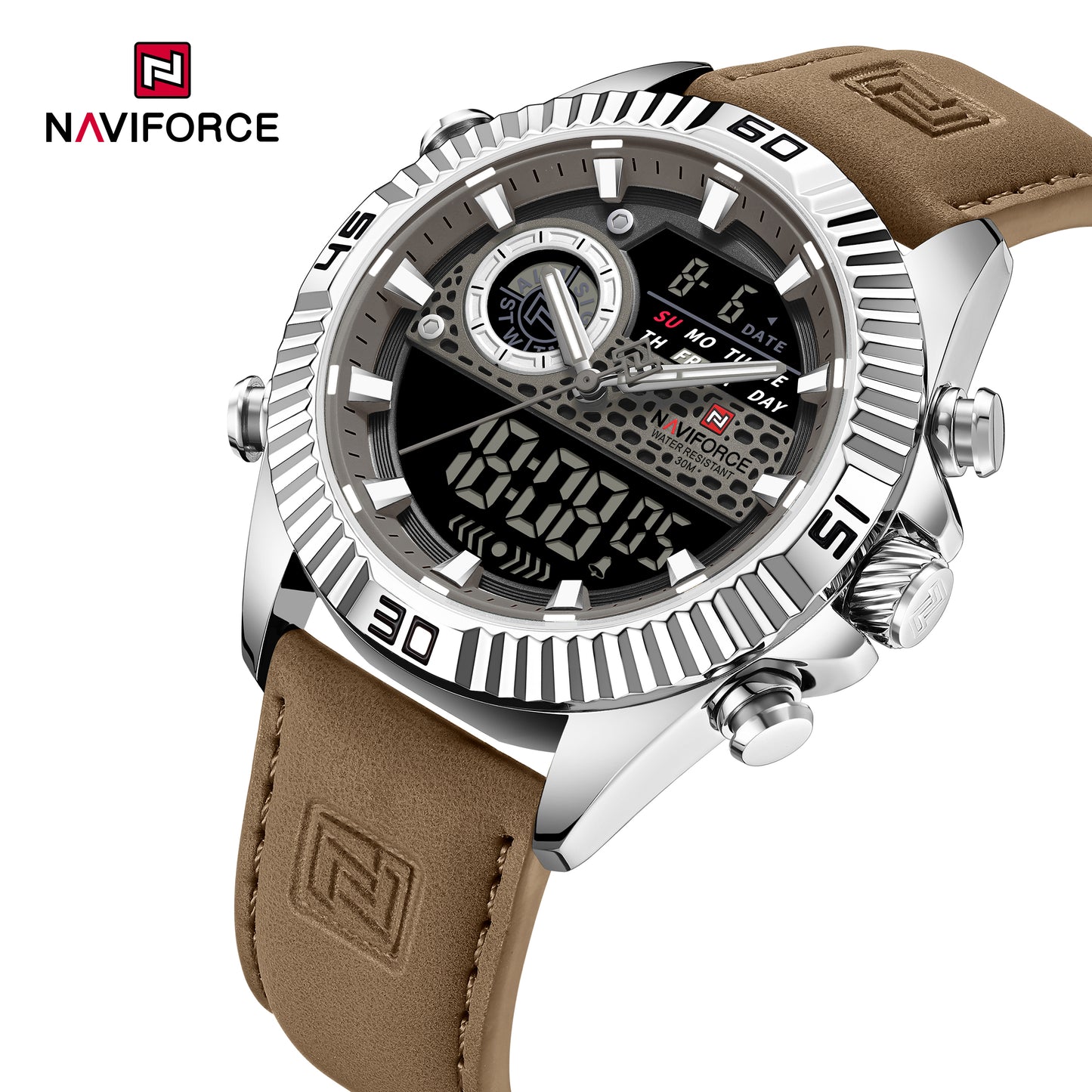 Naviforce 9262L Voyager Men Leather Watch - Brown