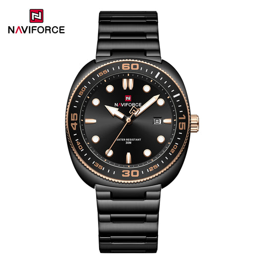 Naviforce 9250 Zala Men Watch - Black Rosegold