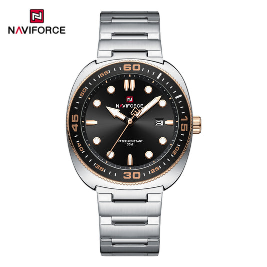 Naviforce 9250 Zala Men Watch - Silver Rosegold