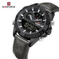 Naviforce 9262L Voyager Men Leather Watch - Grey