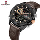 Naviforce 9262L Voyager Men Leather Watch - Coffee-Brown