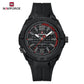 Naviforce 7126 Haute Silicone Men Watch - Black