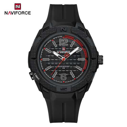 Naviforce 7126 Haute Silicone Men Watch - Black