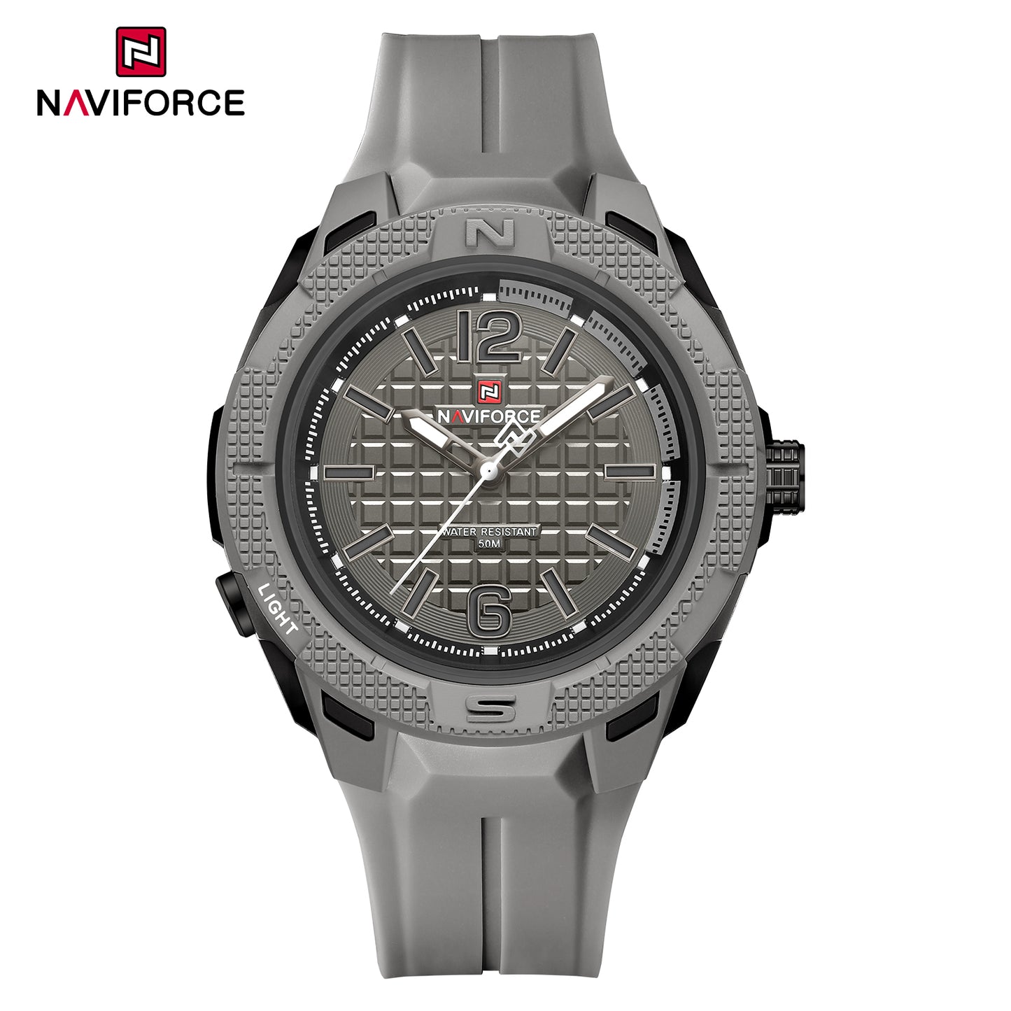 Naviforce 7126 Haute Silicone Men Watch - Grey