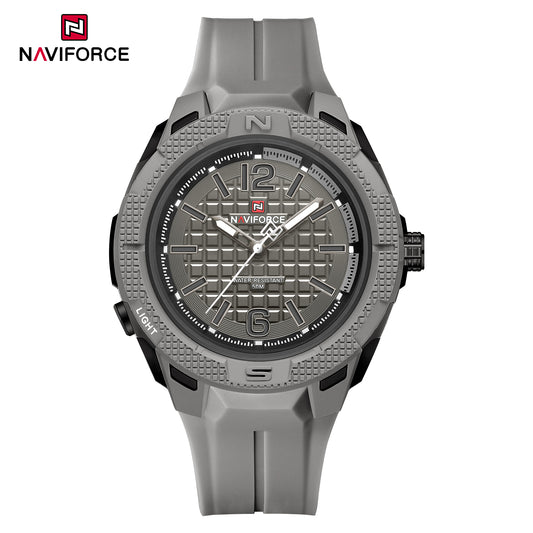 Naviforce 7126 Haute Silicone Men Watch - Grey