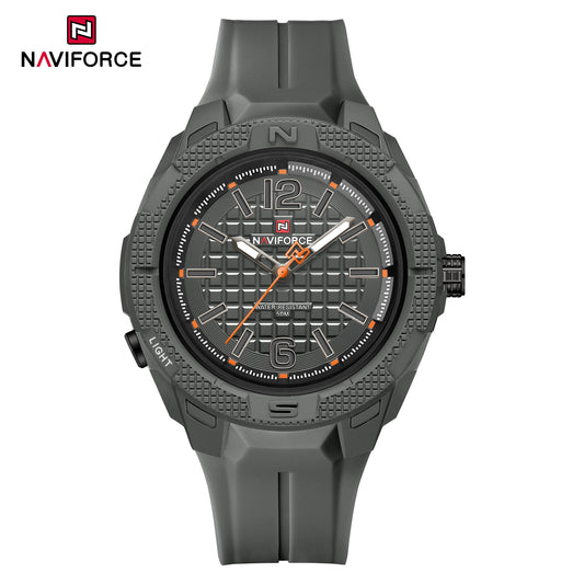 Naviforce 7126 Haute Silicone Men Watch - Dark Grey