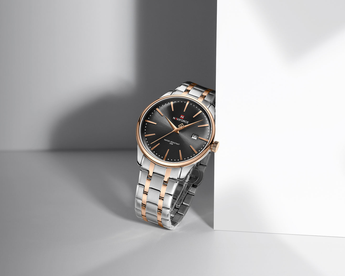 Naviforce 9230 Gamora Quartz Analog Men Watch - RoseGold Black