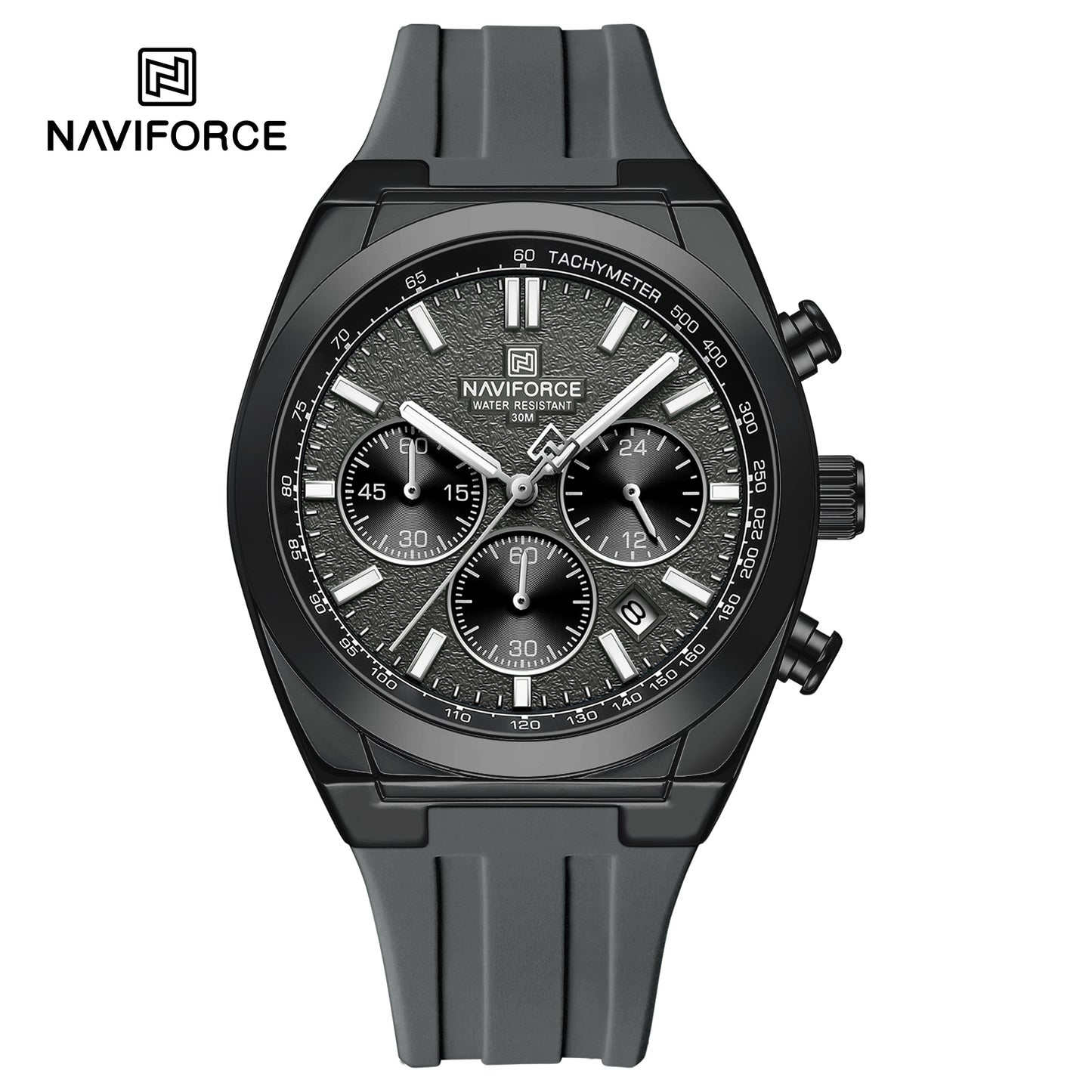 Naviforce 8080 Elite Men Watch - Black Grey