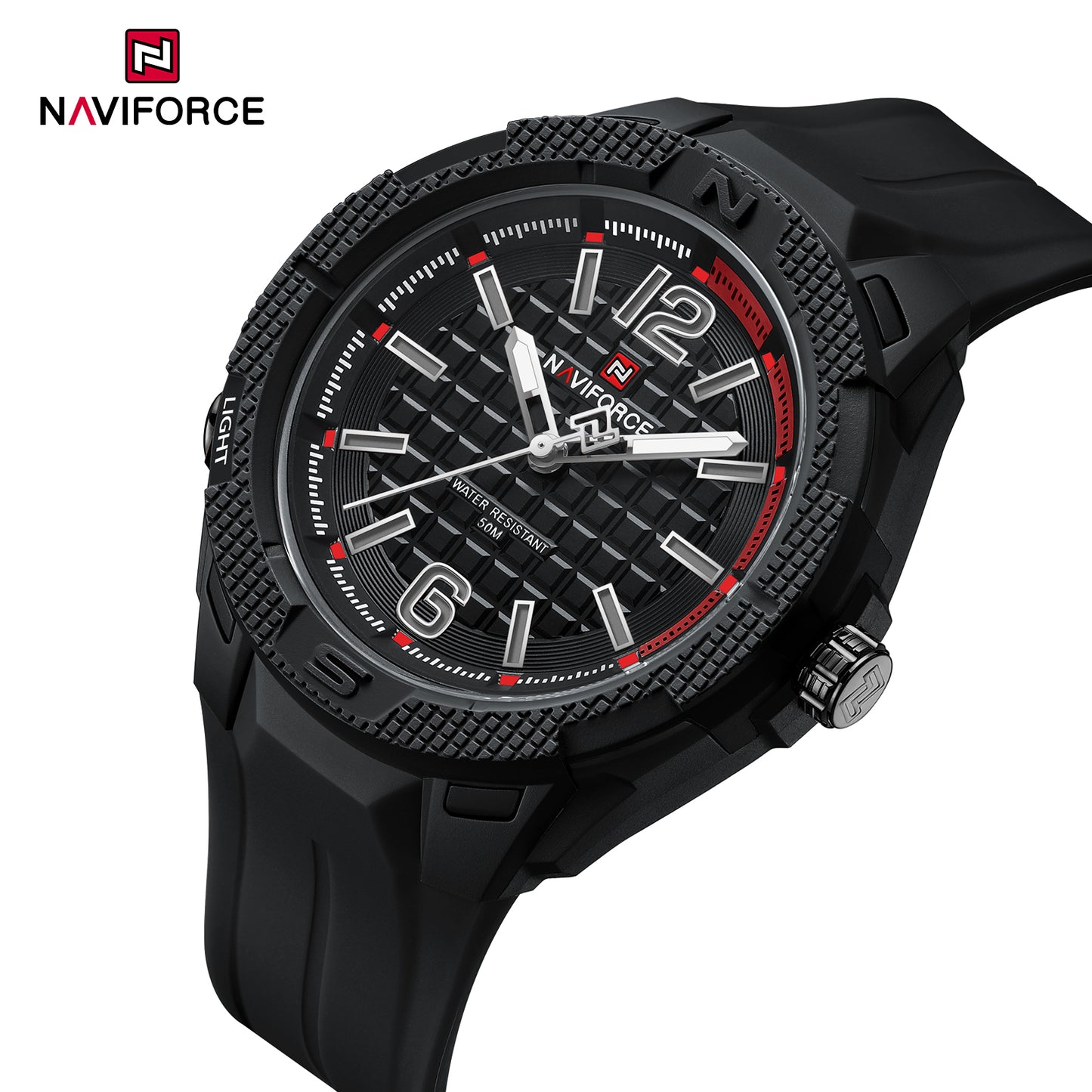 Naviforce 7126 Haute Silicone Men Watch - Black