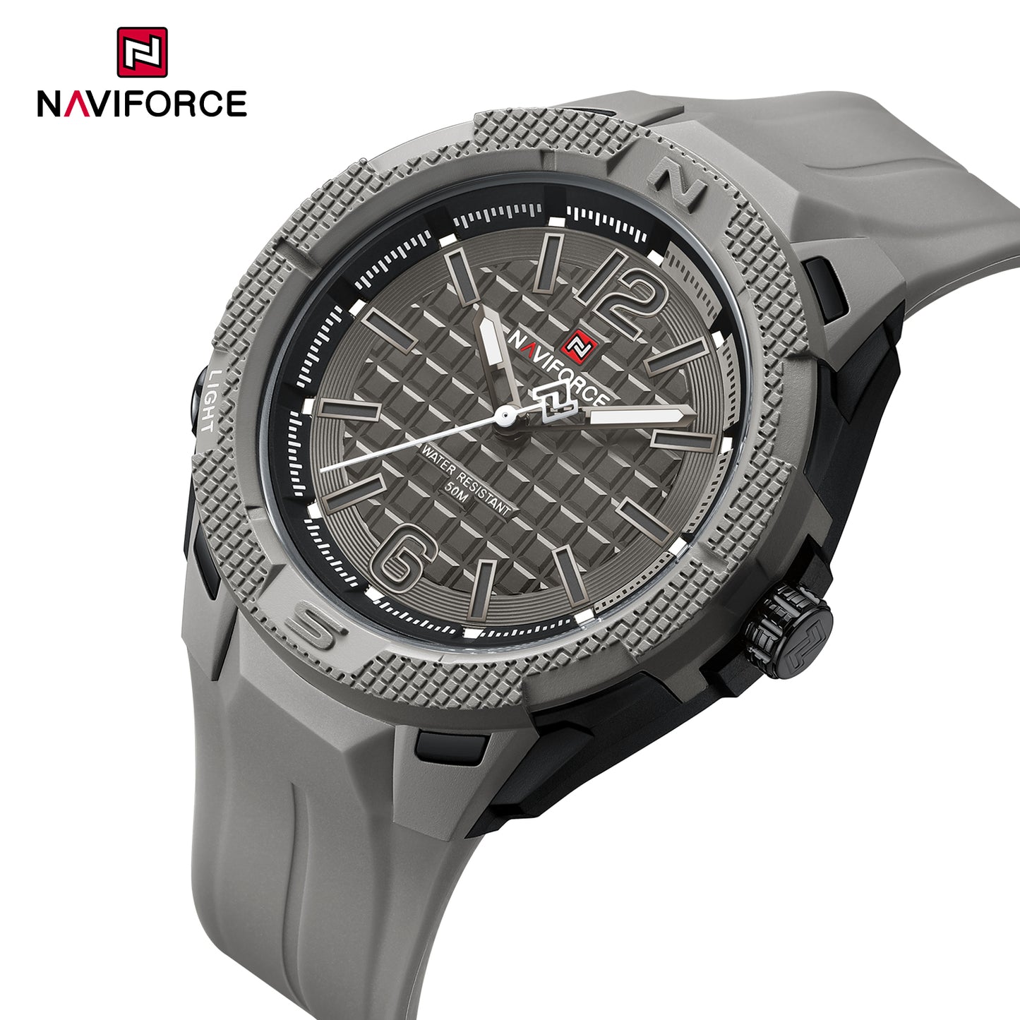 Naviforce 7126 Haute Silicone Men Watch - Grey