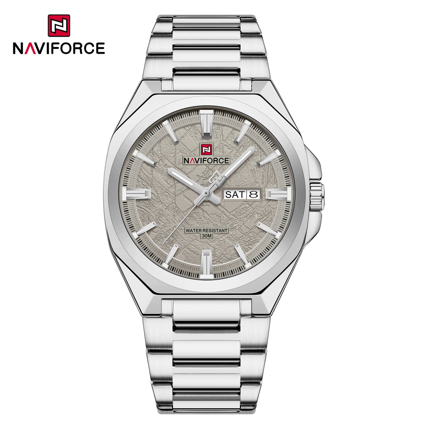 Naviforce NF9273 Premium Men Watch - Silver Grey