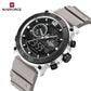 Naviforce 6104 Unisex Silicone Watch - Grey-black