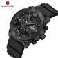 Naviforce 6104 Unisex Silicone Watch - Black