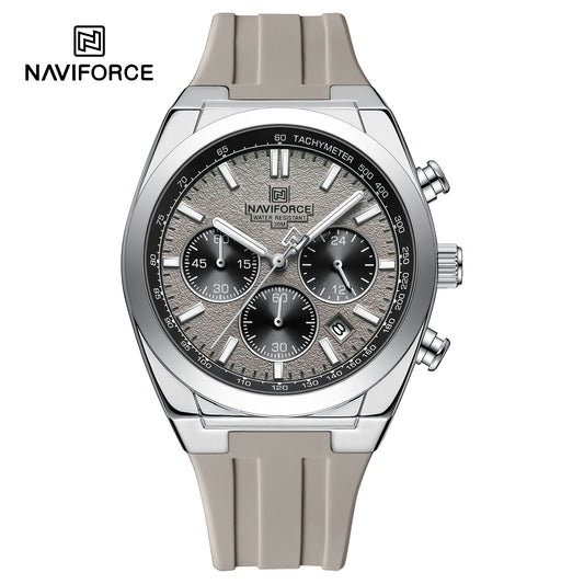 Naviforce 8080 Elite Men Watch - Silver Grey