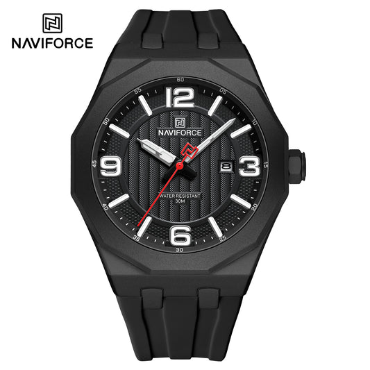 Naviforce 8079 Retro Style Men Watch - Black