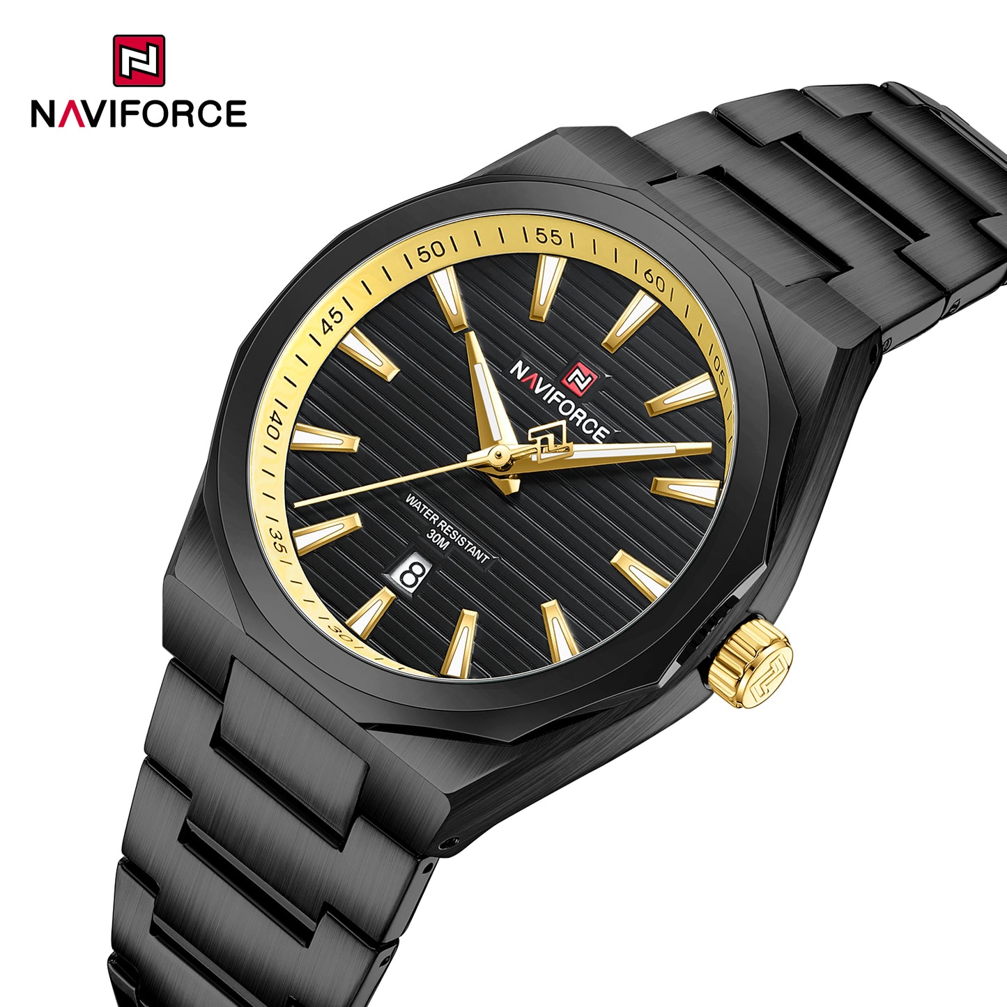 Naviforce 9274 Executive Men Watch - Black-Gold
