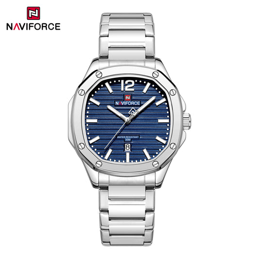 Naviforce 9243S Pantom Men Watch - Silver Blue