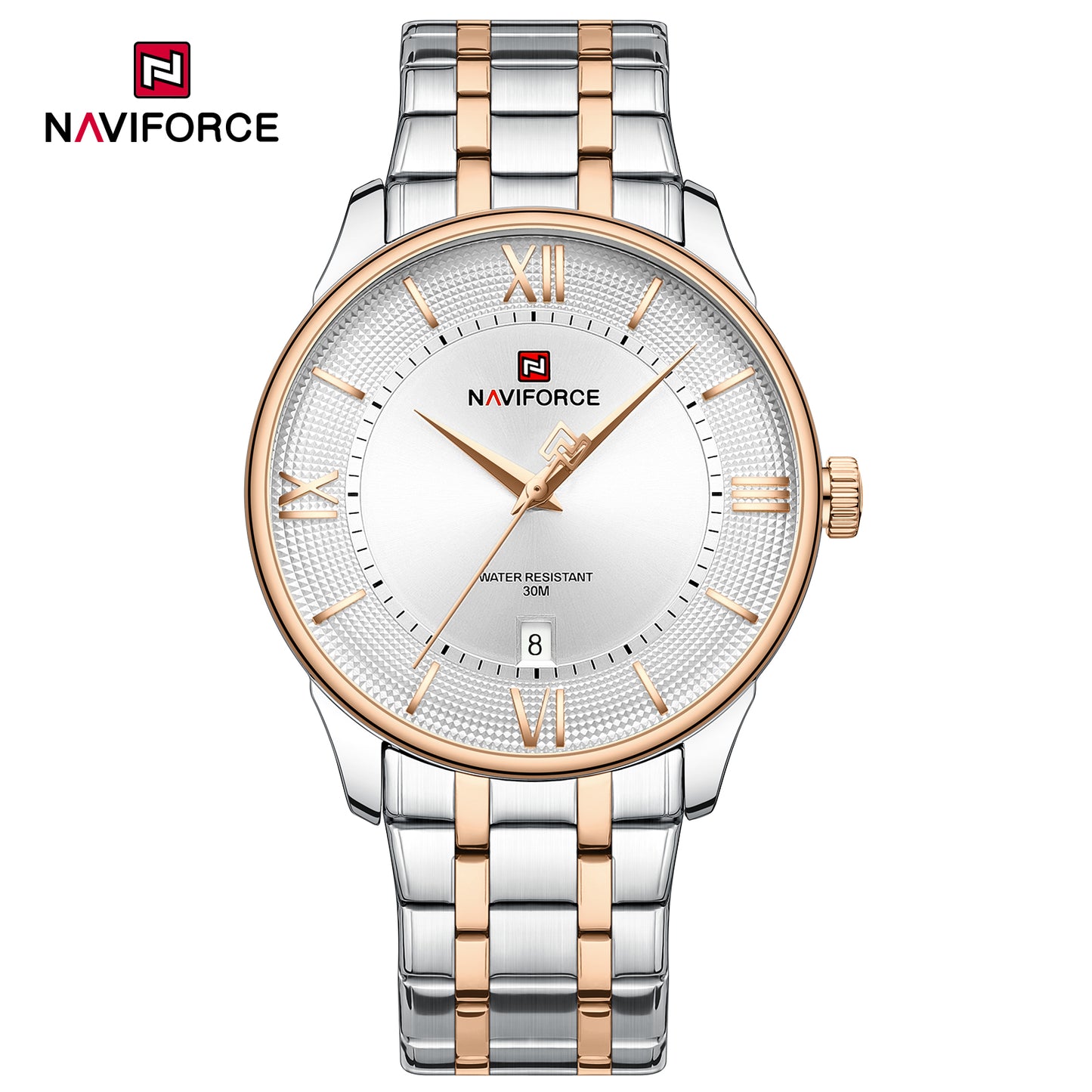 Naviforce 9272S Spectra Men Watch - Silver RoseGold