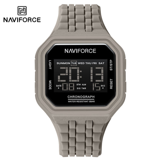 Naviforce 7116 Volda Men Digital Watch - Light Grey
