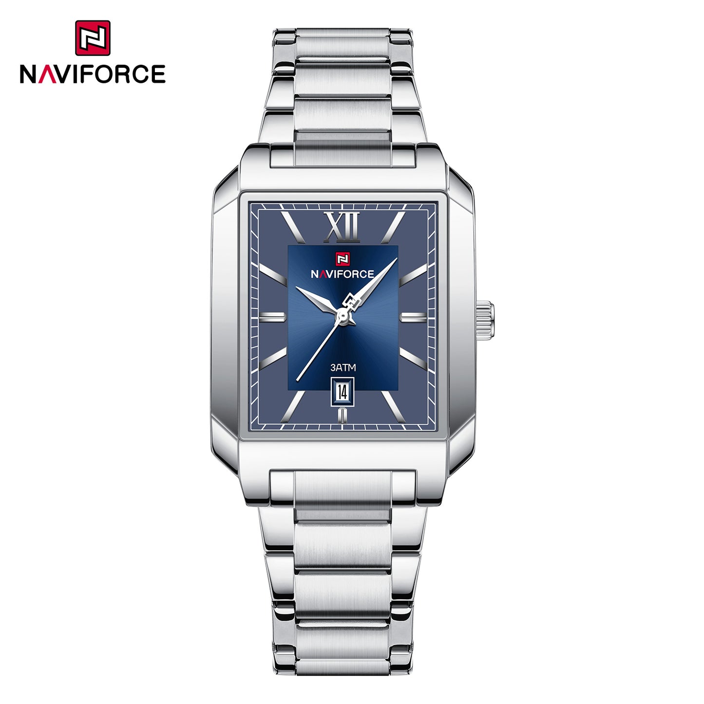 Naviforce 9251 Treasure Couple Watch - Silver Blue