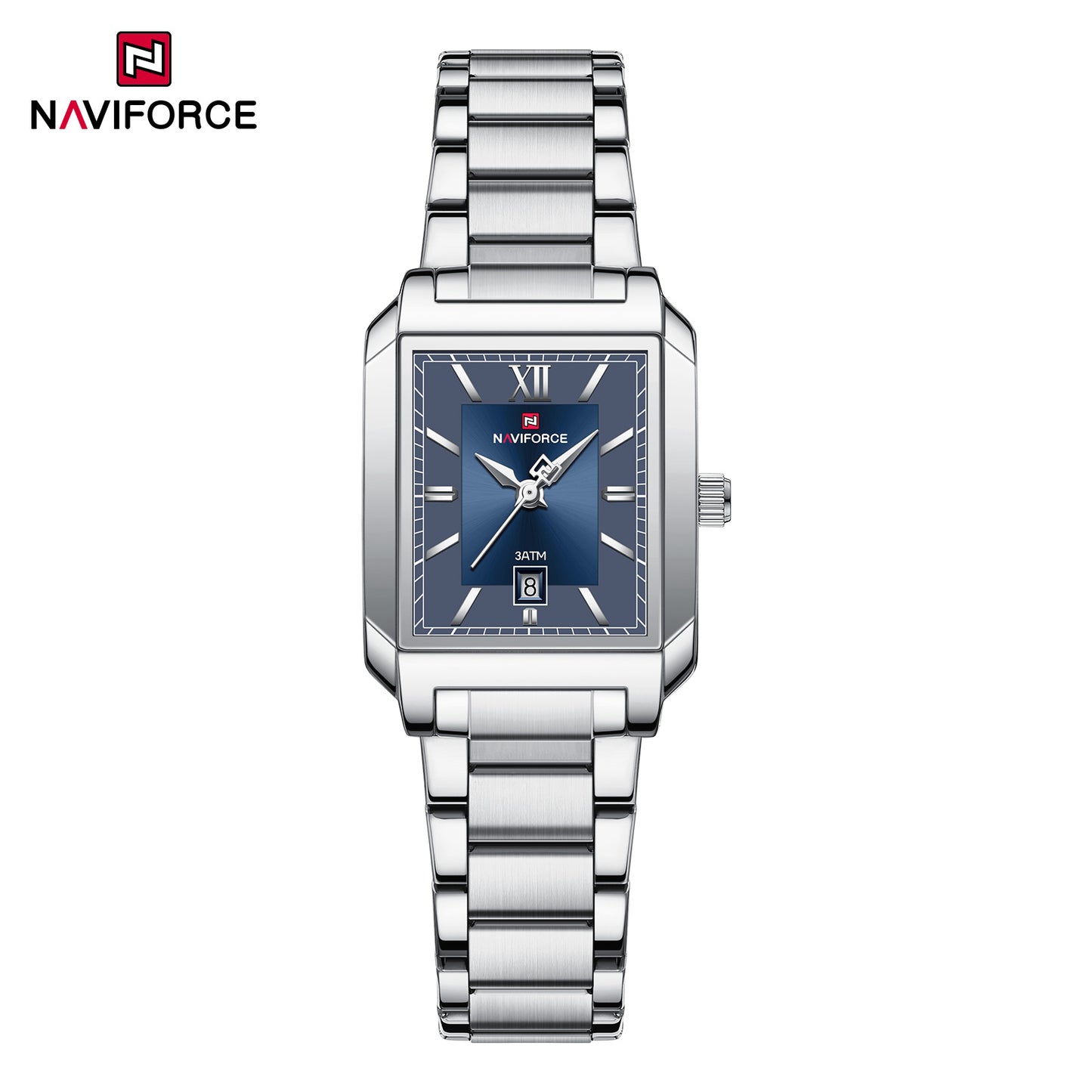 Naviforce 9251 Treasure Couple Watch - Silver Blue