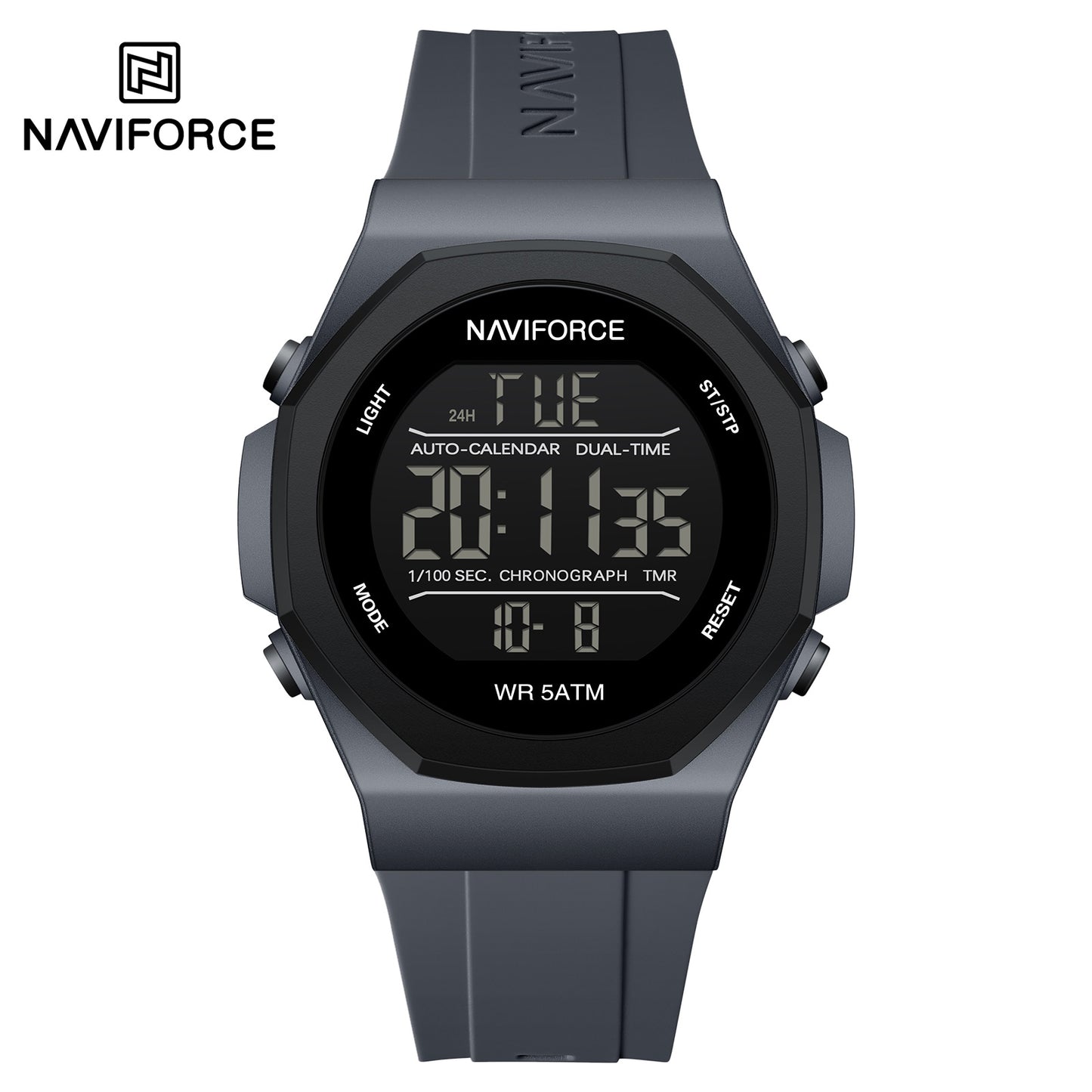 Naviforce NF7117 Volda Digital Men Watch - Dark Grey