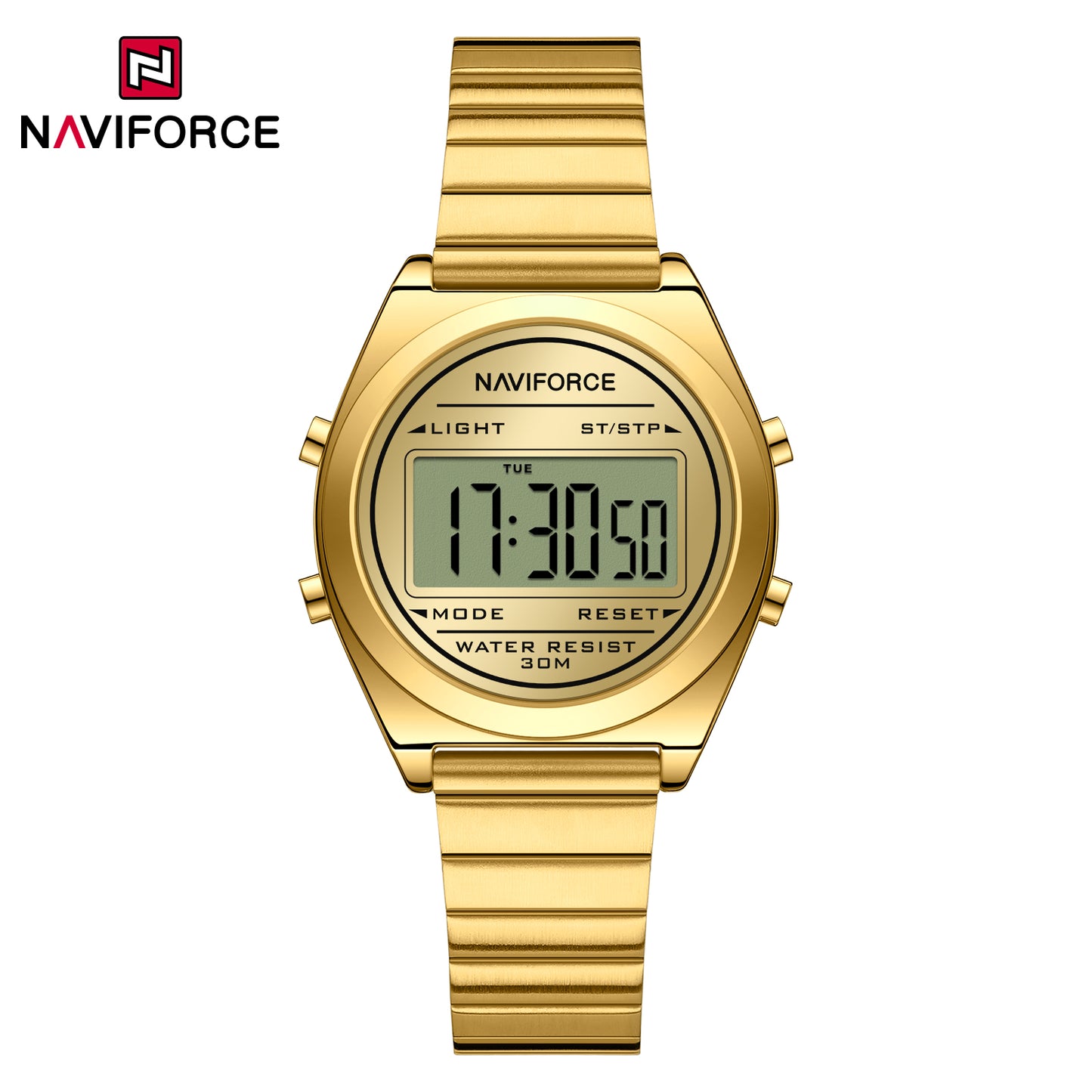 Naviforce 5066 Haute Digital Women Watch - Gold