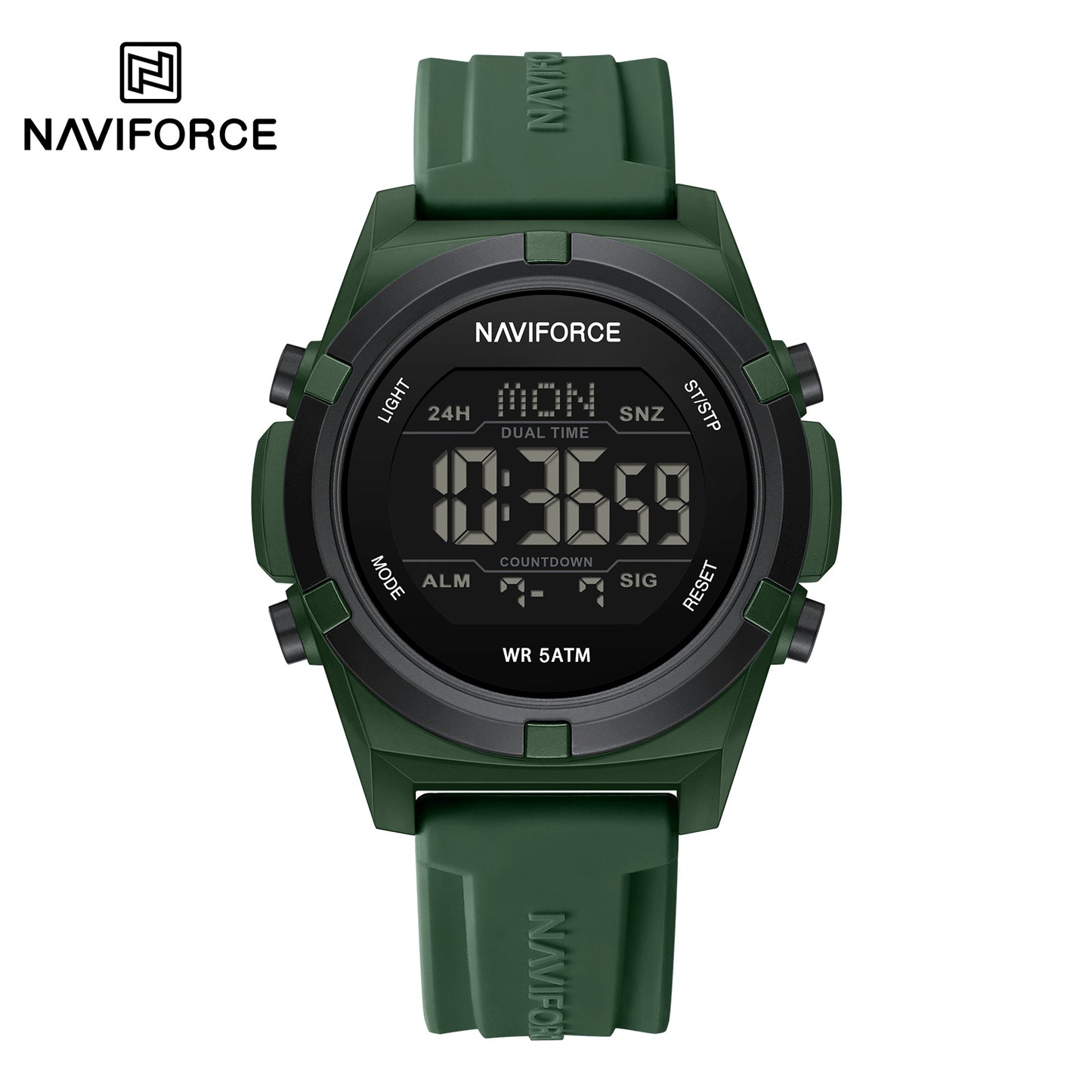 Naviforce 7127 Matrix Digital Watch - Green