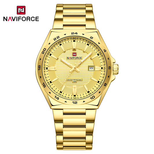 Naviforce 9266 Brandon Men Watch - Gold