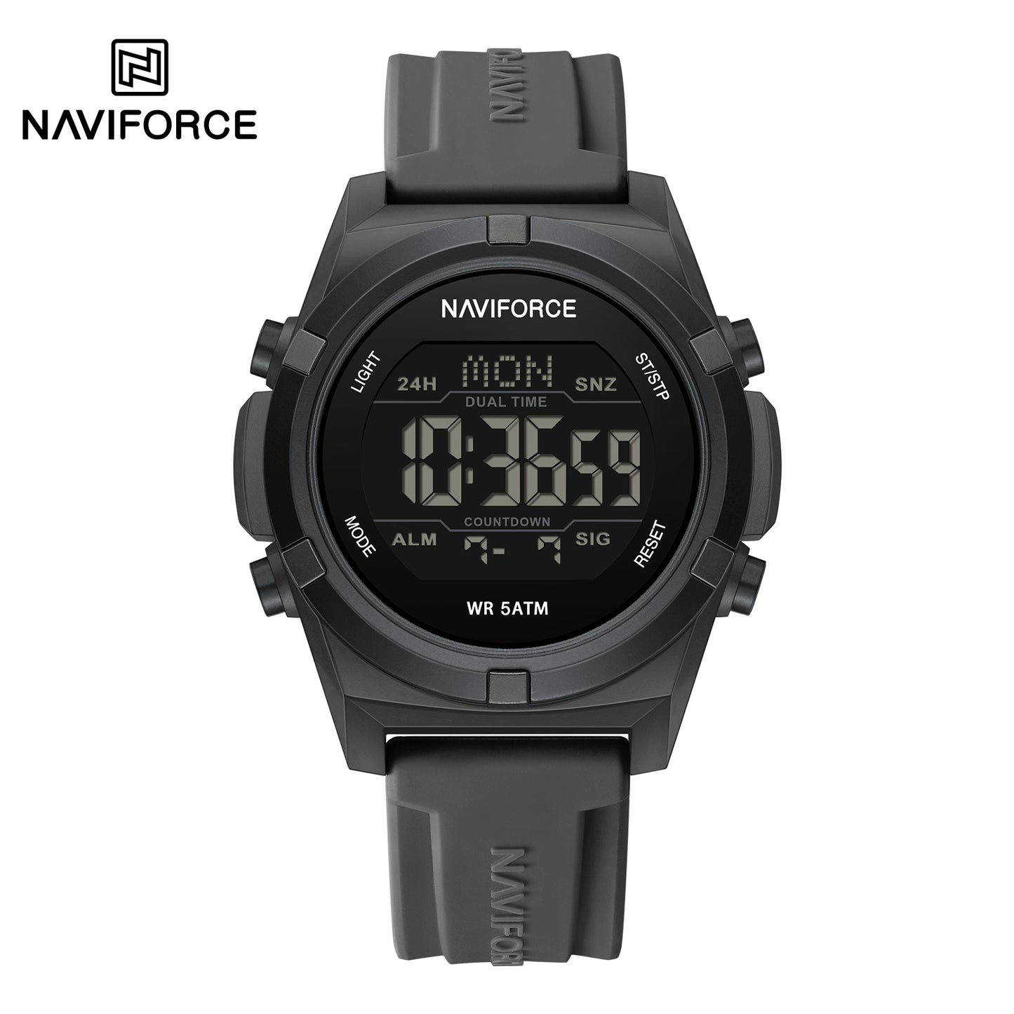 Naviforce 7127 Matrix Digital Watch - Dark Grey