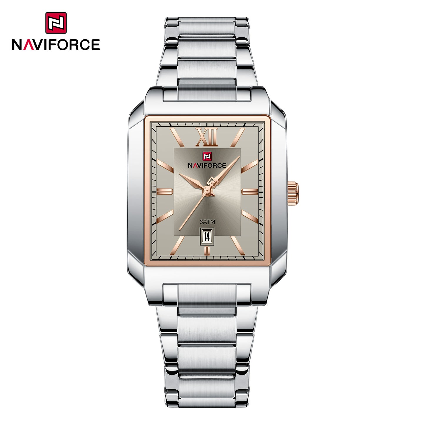 Naviforce 9251 Treasure Couple Watch - Silver Grey