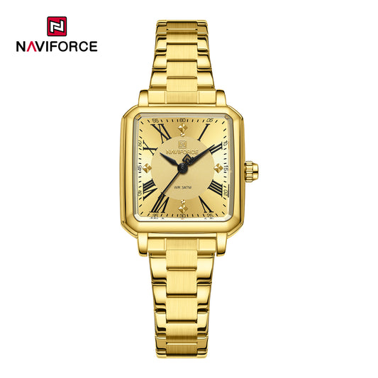 Naviforce 5065 Roman Women Watch - Gold