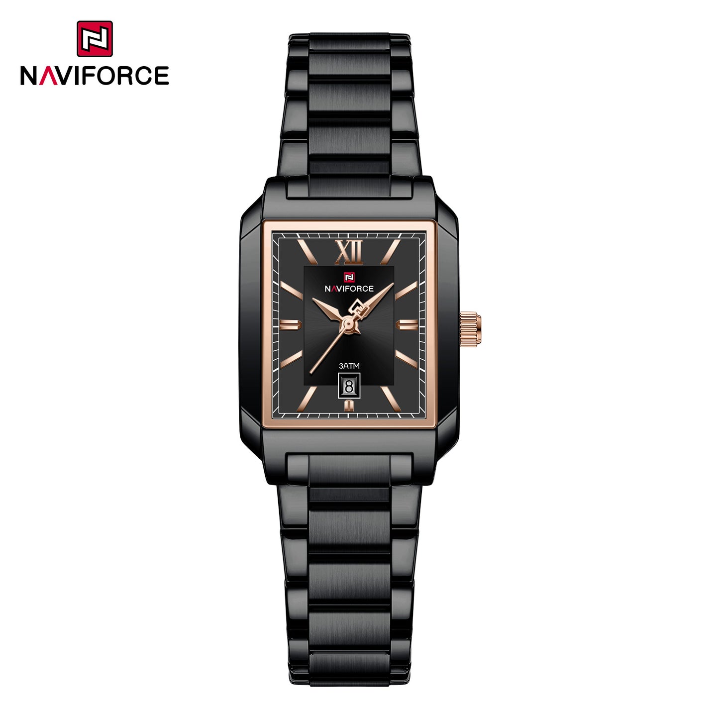 Naviforce 9251 Treasure Couple Watch - Black