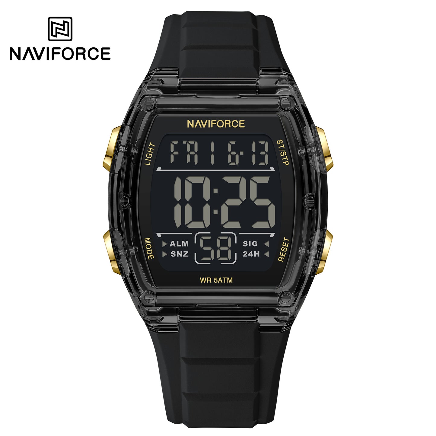 Naviforce 6106 Mito Digital Men Watch - Black Gold