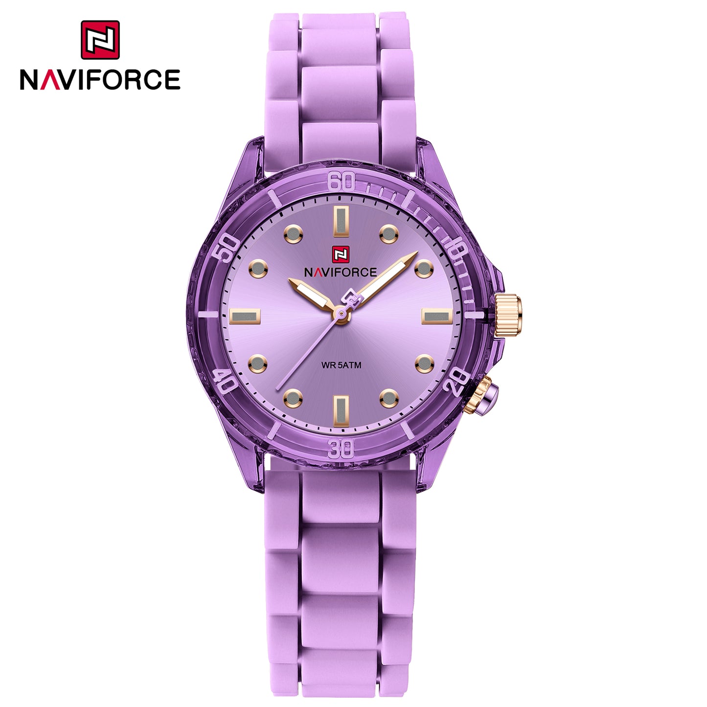 Naviforce 7155 Sapphire Women Watch - Lilac