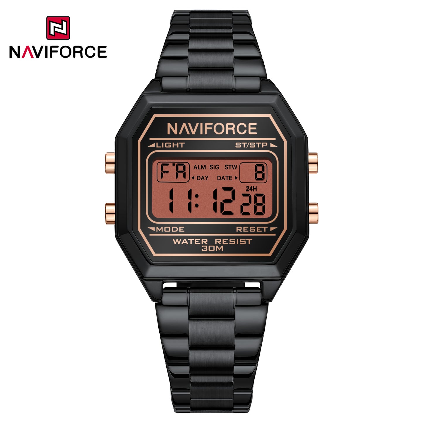 Naviforce 5063S Prestige Women Watch -Black RoseGold