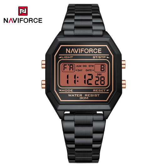 Naviforce 5063S Prestige Women Watch -Black RoseGold