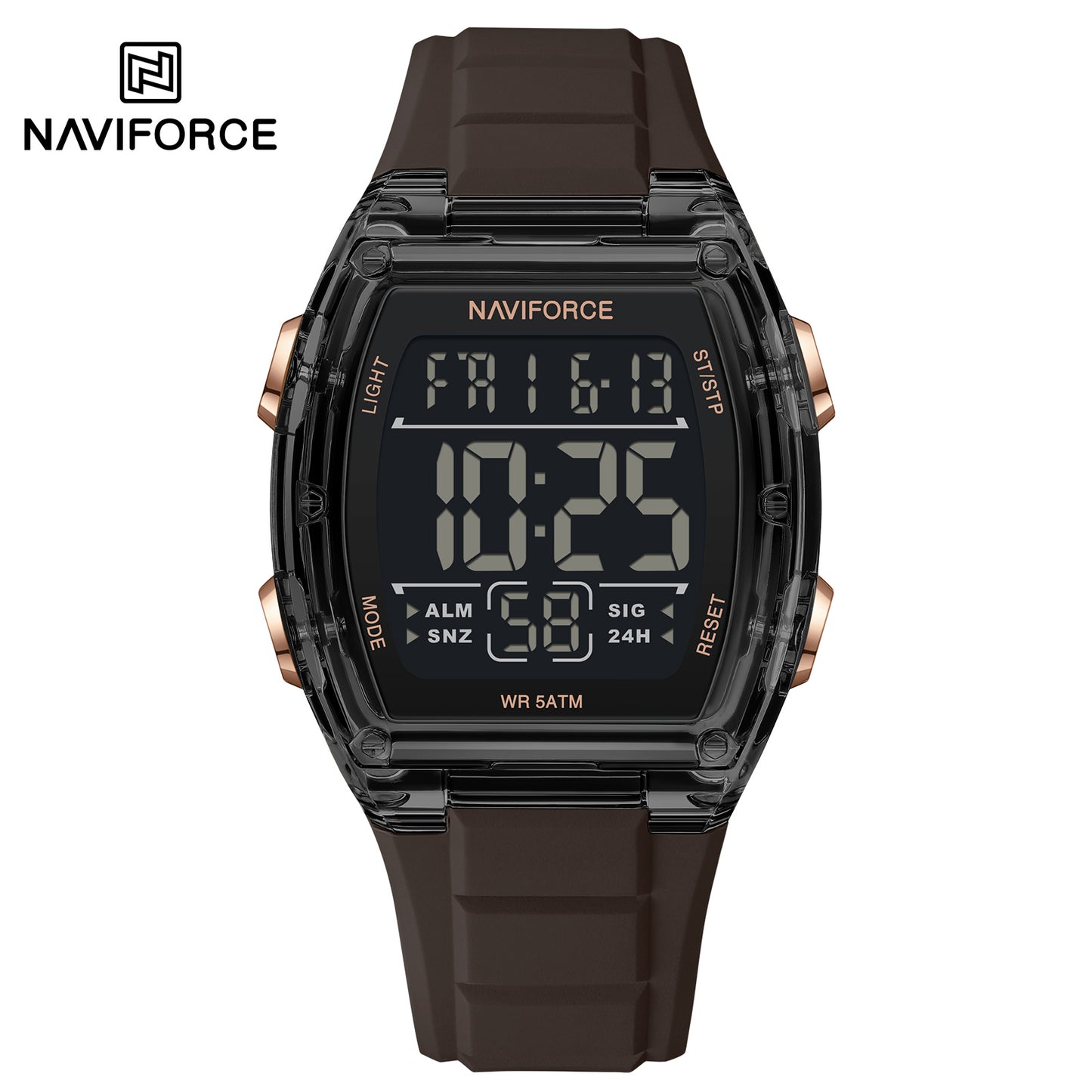 Naviforce 6106 Mito Digital Men Watch - Brown