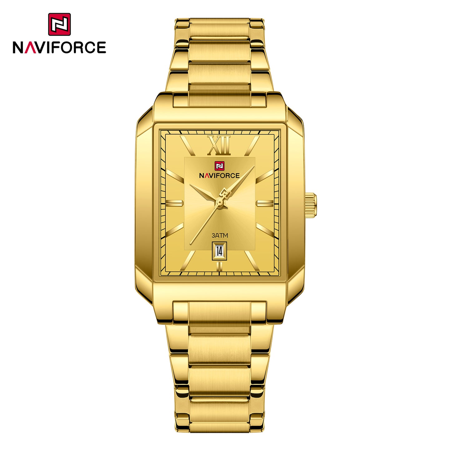Naviforce 9251 Treasure Couple Watch - Gold