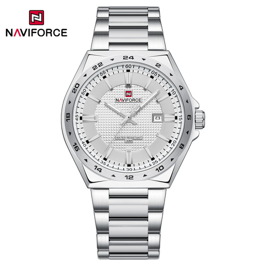 Naviforce 9266 Brandon Men Watch - Silver