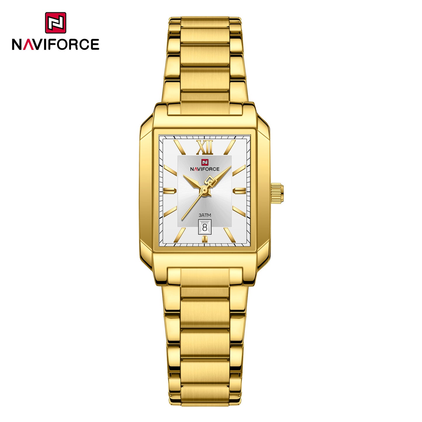 Naviforce 9251 Treasure Couple Watch - Gold White